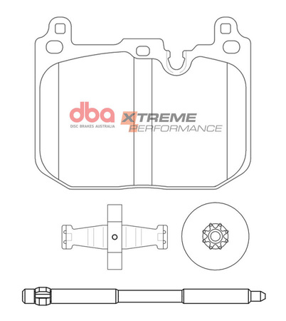 Klocki hamulcowe przednie DBA Brake Pads Xtreme Performance - DB15131XP BMW 1 Series F40 116 118 120 xDrive F40 M135 X2 xDrive F39 MINI Clubman F54 Countryman F60 Hatch 3rd Gen F56