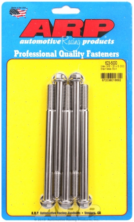 ARP "3/8""-16 x 5.000 hex SS bolts" (5pcs)