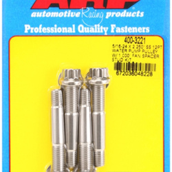 ARP 5/16-24x2.250 SS 12pt WP pulley w/ 1.000" fan spcr stud