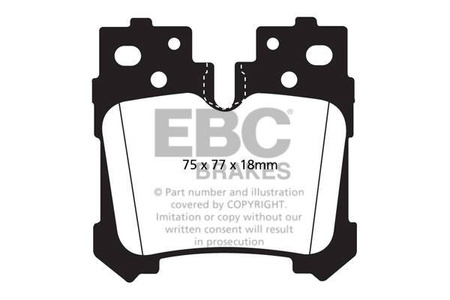 DP41812R - Zestaw klocków hamulcowych seria YELLOWSTUFF EBC Brakes