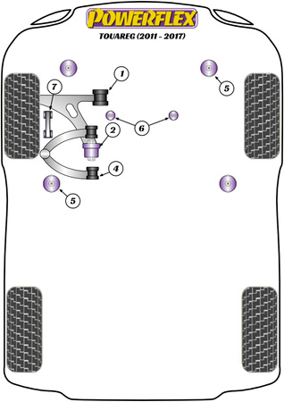 Prowadnica montażowa koła PowerAlign Powerflex Road Series Volkswagen Touareg Models & Touareg 7P (2011 - 2017) PF99-514-15