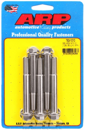 Śruby ARP M10 x 1.25 x 80 hex SS bolts (5pcs)