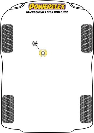 Prowadnica montażowa koła PowerAlign Powerflex Road Series Suzuki Swift MK4 A2L Excl. Sport (2017 on) PF99-512-15