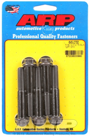ARP "7/16""-14 X 2.750 12pt 1/2 wrenching black oxide bolts"5pcs