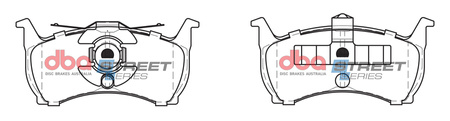 DBA Brake Pads Utcai sorozat hátsó fékbetétek Kerámia - DB1109SS