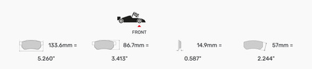 Ferodo Racing DS1.11 priekinės stabdžių kaladėlės FCP5261W TOYOTA YARIS 