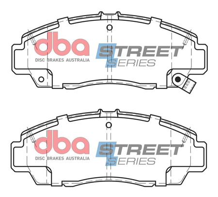 Klocki hamulcowe przednie DBA Brake Pads Street Series Ceramic - DB1393SS HONDA Accord Euro R CL1 CL7 Civic 7th Gen EV1 8th FD1 FR-V Legend KA9 Odyssey Stream