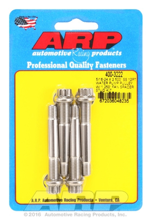 Śruby ARP  5/16-24x2.500 SS 12pt WP pulley w/ 1.250" fan spcr stud