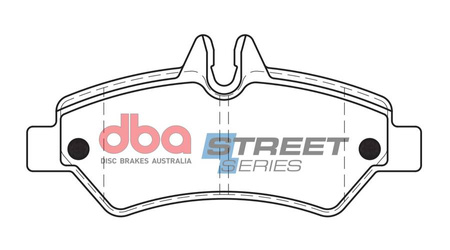 DBA Brake Pads Utcai sorozat hátsó fékbetétek Félig-fémes - DB1972SS MERCEDES-BENZ Sprinter 209D 210D 211D 213D 214D 215D 216 216D 218D 219D 224 309D 310D 311D 313D 314D 315D 316 316D 318D 319D 324 416D 419D VOLKSWAGEN Crafter 30 35