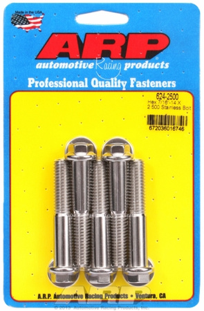 Śruby ARP "7/16""-14 X 2.500 hex 1/2 wrenching SS bolts" (5pcs)