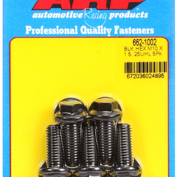 ARP M10 x 1.50 x 25 hex black oxide bolts (5pcs)