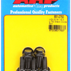 ARP "5/16""-18 X 0.750 hex black oxide bolts" (5pcs)