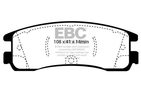 DP31122C - Zestaw klocków hamulcowych seria REDSTUFF EBC Brakes