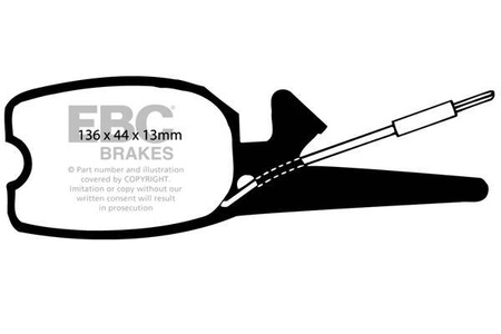 DP140 - Ein Satz Bremsbeläge serie ULTIMAX2 EBC Brakes