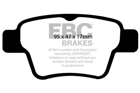 DP41575R - Zestaw klocków hamulcowych seria YELLOWSTUFF EBC Brakes