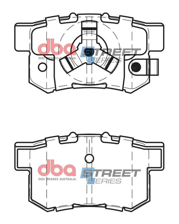 Bremsbeläge hinten DBA Brake Pads Street Series Ceramic - DB1728SS HONDA Accord CU2 CU3 CW2 CW3 CR-V Mk2 FR-V