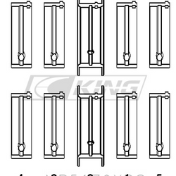 King pagrindinio guolio apvalkalas OPEL C20XE, X18XE, X22XE - MB5179XPC