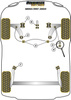 Tuleja stabilizatora przód 20mm  Powerflex Black Series Seat Arosa (1997 - 2004) PFF85-403-20BLK