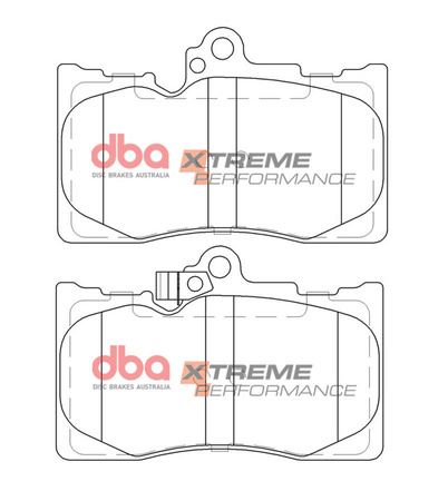 Klocki hamulcowe przednie DBA Brake Pads Xtreme Performance - DB2255XP LEXUS GS250 GS300 GS300h GS430 GS450h GS460 IS200t IS300 RC200t F-Sport RC300h