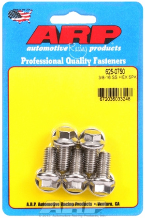 ARP "3/8""-16 x 0.750 hex 7/16 wrenching SS bolts" (5pcs)