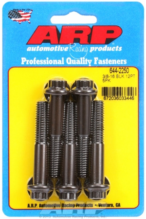 ARP "3/8""-16 x 2.250 12pt 7/16 wrenching black oxide bolts"5pcs