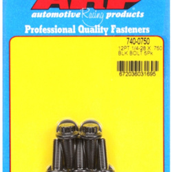 ARP "1/4""-28 x .750 12pt black oxide bolts" (5pcs)