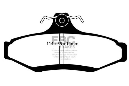 DP1197 - Stabdžių trinkelių rinkinys ULTIMAX2 serija EBC Brakes