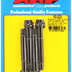 ARP 5/16-24x2.750 black 12pt WP pully w/1.500" fan spcr stud
