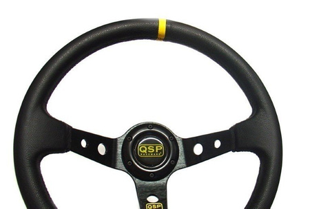 Leather steering wheel QSP 3 spoke 350mm / 90mm