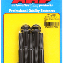 ARP "5/16""-18 X 2.000 hex black oxide bolts" (5pcs)