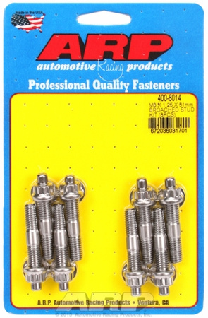 ARP M8 X 1.25 X 51mm broached stud kit - 8pcs