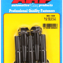 ARP M10 x 1.25 x 45 hex black oxide bolts (5pcs)