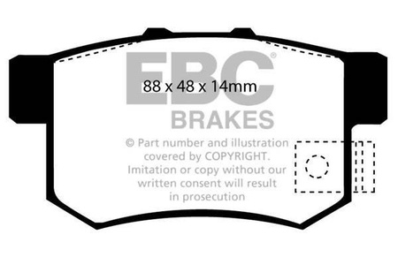 DP6781/2 - Stabdžių kaladėlių rinkinys GREENSTUFF serija EBC Brakes