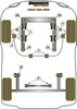 Tuleja mocowania przedniego stabilizatora 25mm  Powerflex Black Series Audi 80 / 90 - inc S2/RS2 & Quattro (1976 - 2000) & Coupe (1981-1996) PFF3-103-25BLK