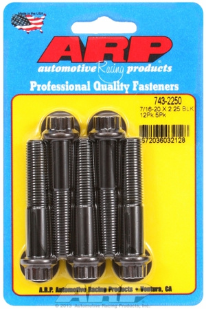 ARP "7/16""-20 x 2.250 12pt black oxide bolts" (5pcs)