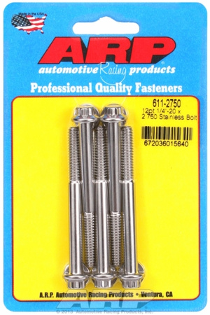 ARP "1/4""-20 x 2.750 12pt SS bolts" (5pcs)