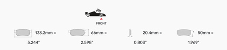 Ferodo Racing DS1.11 Vorderradbremsbelag FRP3116W FORD Fiesta 5 