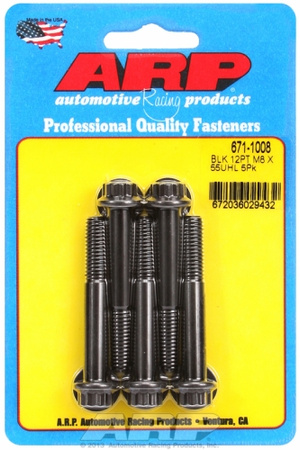 ARP M8 x 1.25 x 55 12pt black oxide bolts (5pcs)