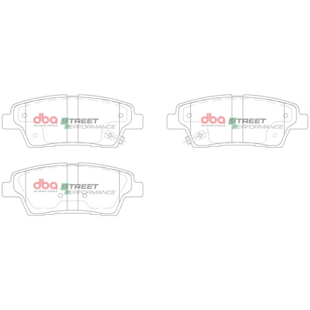 DBA fékbetétek Street Performance hátsó fékbetétek Hawk HB662x.662 - DB15022SP HYUNDAI Equus Genesis BH Coupe DH Grand Sante Fe Santa KIA Sorento Stinger