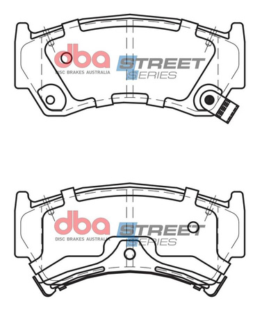 Priekinės stabdžių trinkelės DBA Brake Pads Street Series Ceramic - DB1302SS Nissan 200SX (S14)