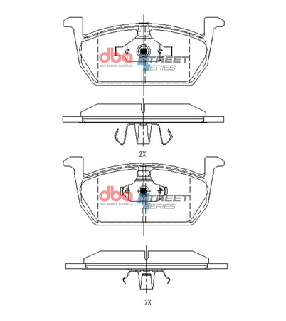 Klocki hamulcowe przednie DBA Brake Pads Street Series - DB15168SS