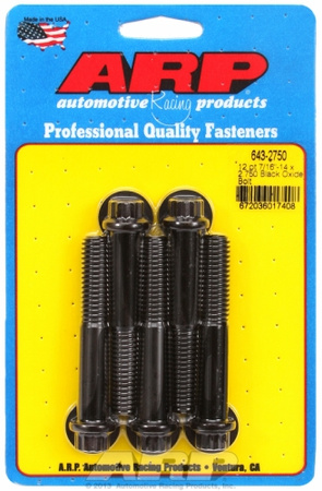 ARP "7/16""-14 x 2.750 12pt black oxide bolts" (5pcs)