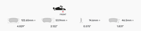 Ferodo Racing DSUNO Vorderradbremsbelag FCP4873Z MAZDA MX-5 IV,