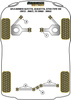 Rear Watts Linkage Arm Bush Powerflex Polyurethane Bush Black Series Alfa Romeo Alfetta, Giulietta, GTV6 Type 116 (1972-1987), 75 (1985-1992) PFR1-210BLK