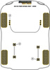 Tuleja mocowania łącznika przedniego drążka stabilizatora do wahacza Powerflex Black Series Alfa Romeo 164 V6 & Twin Spark (1987 -1998) PFF1-603BLK