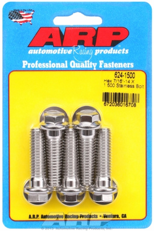 ARP "7/16""-14 X 1.500 hex 1/2 wrenching SS bolts" (5pcs)