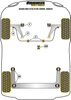 Tylna tuleja przedniego wahacza Powerflex Black Series Citroen Saxo inc VTS/VTR (1996-2003) PFF12-106BLK