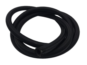 Black rubber braided fuel line OBP