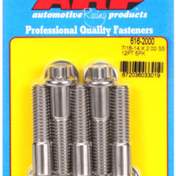 Śruby ARP "7/16""-14 X 2.000 12pt SS bolts" (5pcs)