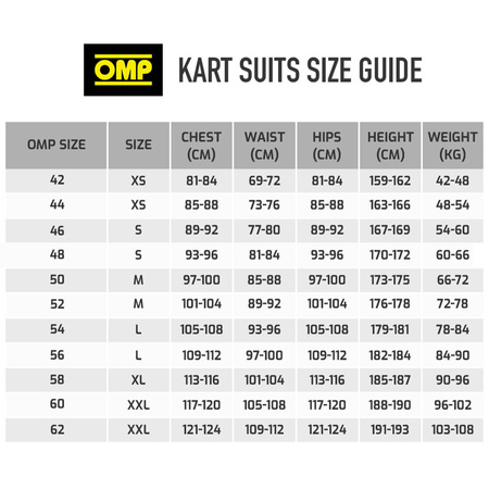 OMP KS-X Art Kart kostiumas